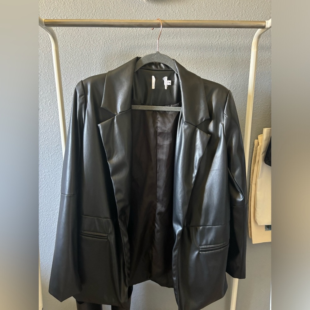 Princess Polly Black Leather Jacket